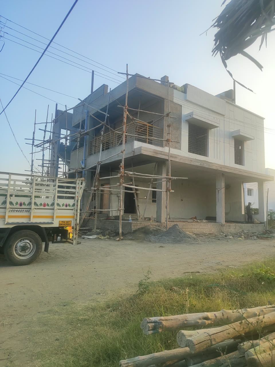 Residential building elevation finishing, alternate angle